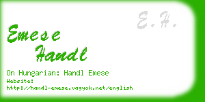 emese handl business card